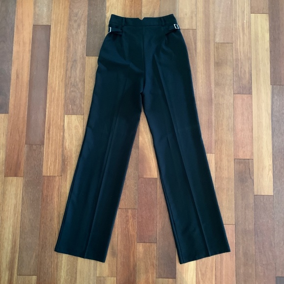 ASOS Design High Waist Tailored Straight Leg Pants Black 4 Tall - Picture 2 of 5